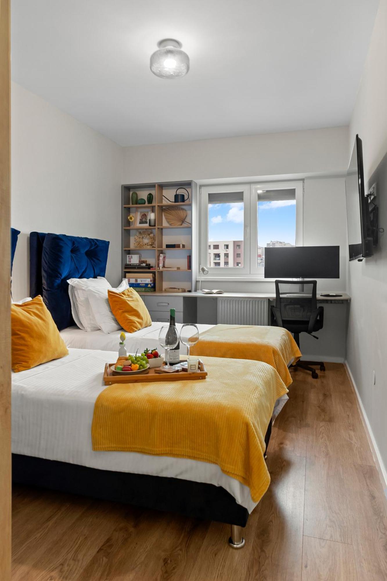 Mido Park Apartment With Private Parking & Self Check-In Bukarest Kültér fotó